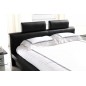 Lit design en cuir italien de luxe BELIO, noir, 180x200