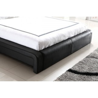 Lit design en cuir italien de luxe BELIO, couleur personnalisée