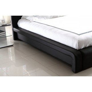 Lit design en cuir italien de luxe BELIO, couleur personnalisée