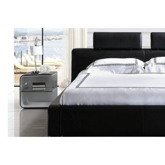 Lit design en cuir italien de luxe BELIO, couleur personnalisée