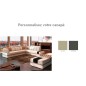 Canapé d'angle en cuir italien 6/7 places RIVA, gris clair et gris foncé, angle droit Canapé d'angle en cuir italien 6/7 places RIVA, gris clair et gris foncé, angle droit