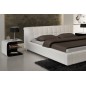 Lit design en cuir italien de luxe SMILEY, blanc, 140x190 Lit design en cuir italien de luxe SMILEY, blanc, 140x190