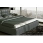 Lit design en cuir italien de luxe SMILEY, gris foncé, 140x190 Lit design en cuir italien de luxe SMILEY, gris foncé, 140x190