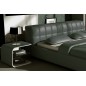 Lit design en cuir italien de luxe SMILEY, gris foncé, 180x200 Lit design en cuir italien de luxe SMILEY, gris foncé, 180x200