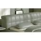 Lit design en cuir italien de luxe SMILEY, gris clair, 180x200 Lit design en cuir italien de luxe SMILEY, gris clair, 180x200