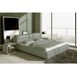 Lit design en cuir italien de luxe SMILEY, gris clair, 140x190 Lit design en cuir italien de luxe SMILEY, gris clair, 140x190