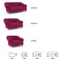 Canapé 2 places en tissu de qualité CHAMBORD, fuschia Canapé 2 places en tissu de qualité CHAMBORD, fuschia