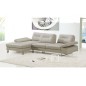 Canapé d'angle en cuir italien 5 places LOUNGE, beige, angle gauche Canapé d'angle en cuir italien 5 places LOUNGE, beige, angle gauche
