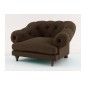 Fauteuil 1 place en tissu de qualité CHAMBORD, marron foncé Fauteuil 1 place en tissu de qualité CHAMBORD, marron foncé