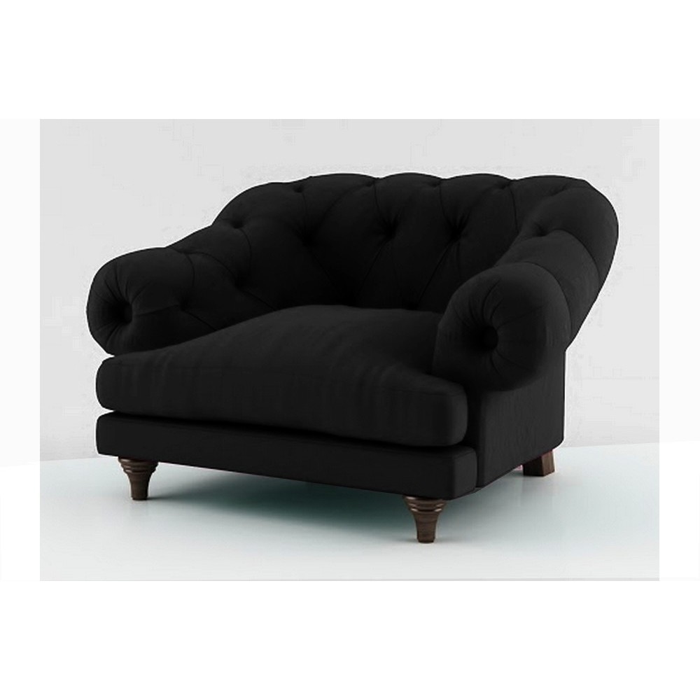 Fauteuil 1 place en tissu de qualité CHAMBORD, noir Fauteuil 1 place en tissu de qualité CHAMBORD, noir