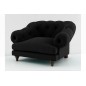 Fauteuil 1 place en tissu de qualité CHAMBORD, noir Fauteuil 1 place en tissu de qualité CHAMBORD, noir
