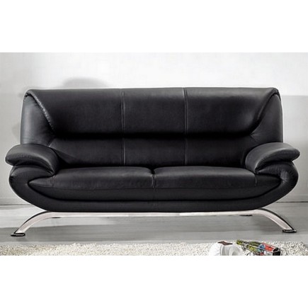 Ensemble composé d'un canapé 3 places et d'un canapé 2 places et d'un fauteuil en cuir prestige luxe italien PASSY, couleur pers