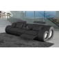 Canapé 3 places en cuir supérieur luxe haut de gamme italien MONRELAX, noir et gris, Noir / Gris clair Canapé 3 places en cuir supérieur luxe haut de gamme italien MONRELAX, noir et gris, Noir / Gris clair