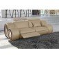 Canapé 2 places en cuir supérieur luxe haut de gamme italien MONRELAX, beige et chocolat Canapé 2 places en cuir supérieur luxe haut de gamme italien MONRELAX, beige et chocolat