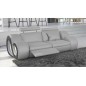 Canapé 2 places en cuir supérieur luxe haut de gamme italien MONRELAX, gris et noir, Gris clair / Noir Canapé 2 places en cuir supérieur luxe haut de gamme italien MONRELAX, gris et noir, Gris clair / Noir