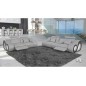Canapé 2 places en cuir supérieur luxe haut de gamme italien MONRELAX, gris et noir, Gris clair / Noir Canapé 2 places en cuir supérieur luxe haut de gamme italien MONRELAX, gris et noir, Gris clair / Noir