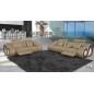 Canapé 3 places en cuir supérieur luxe haut de gamme italien MONRELAX, beige et chocolat Canapé 3 places en cuir supérieur luxe haut de gamme italien MONRELAX, beige et chocolat
