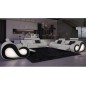 Canapé 2 places en cuir supérieur luxe haut de gamme italien MONRELAX, noir et blanc Canapé 2 places en cuir supérieur luxe haut de gamme italien MONRELAX, noir et blanc
