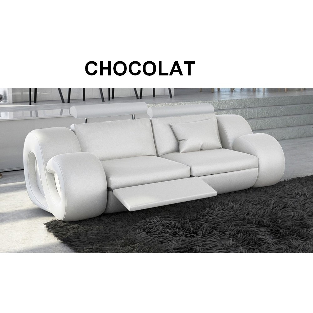 Canapé 3 places en cuir supérieur luxe haut de gamme italien MONRELAX, Coloris: CHOCOLAT N°535 uni Canapé 3 places en cuir supérieur luxe haut de gamme italien MONRELAX, Coloris: CHOCOLAT N°535 uni