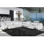 Canapé d'angle en cuir italien 7 places LOVE, blanc, angle droit Canapé d'angle en cuir italien 7 places LOVE, blanc, angle droit