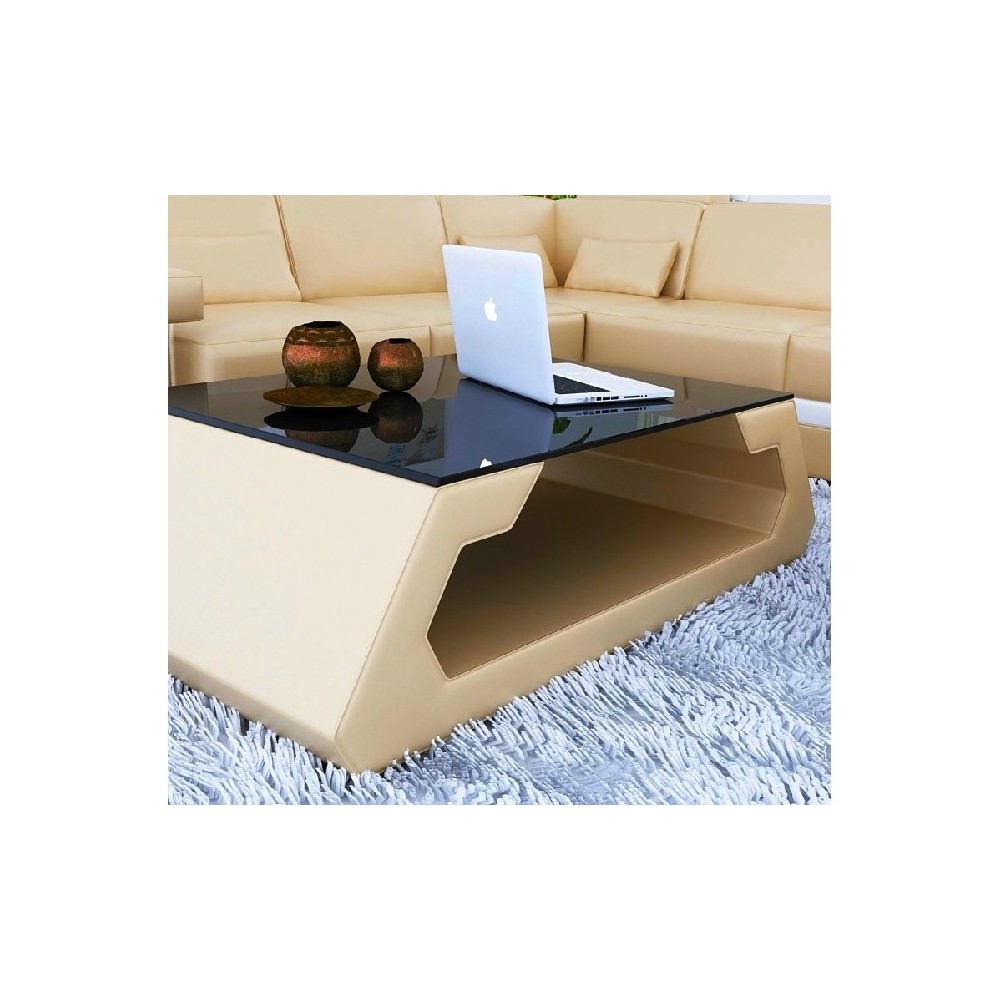 Table basse design ALMA, beige, 140×70×45 cm Table basse design ALMA, beige, 140×70×45 cm