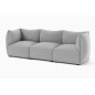 Canapé modulable d'angle en tissu MODULA, gris Canapé modulable d'angle en tissu MODULA, gris
