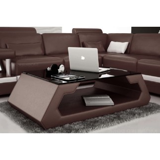 Table basse design ALMA, chocolat.
