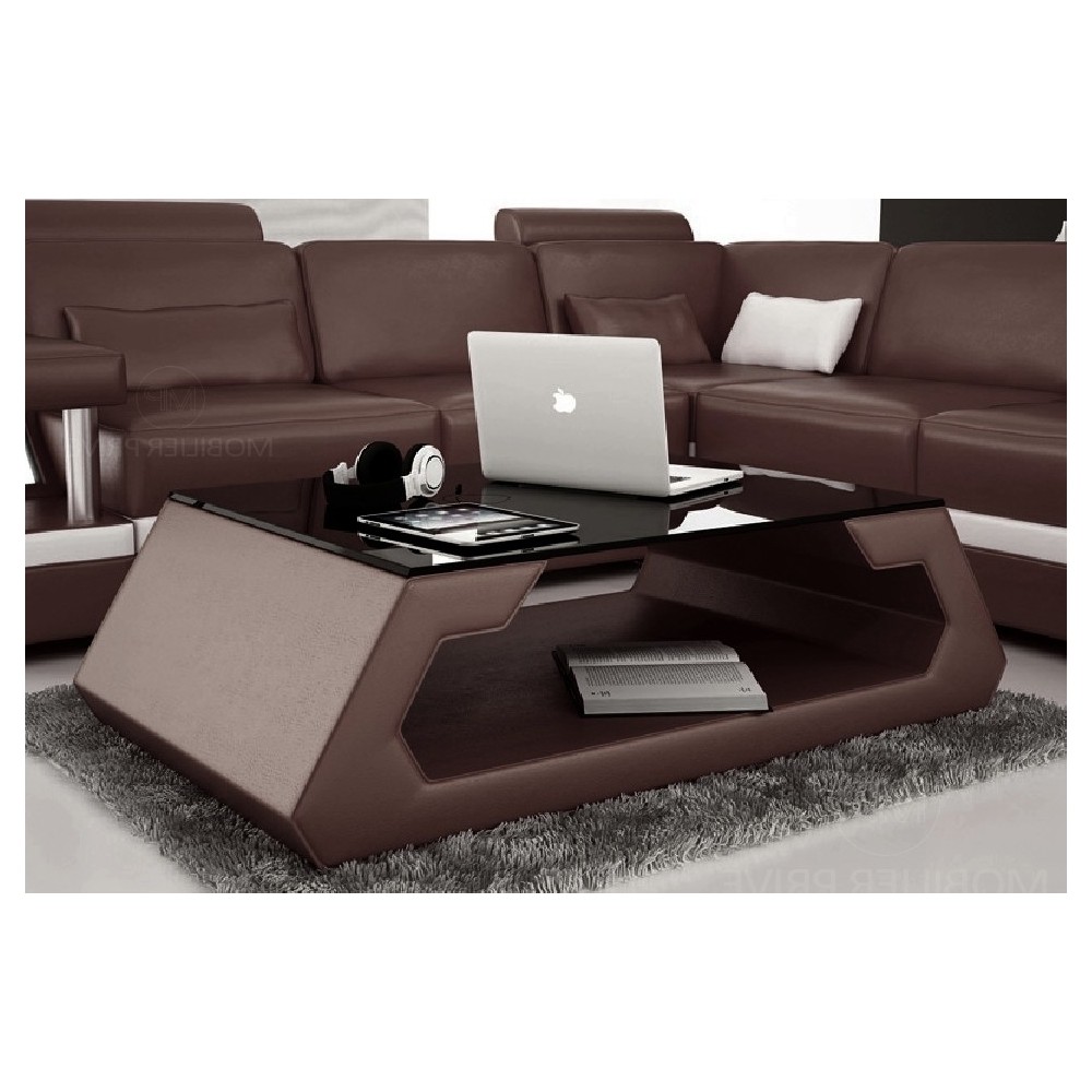 Table basse design ALMA, chocolat, 140×70×45 cm Table basse design ALMA, chocolat, 140×70×45 cm