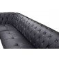 Canapé d'angle en cuir luxe italien 5/6 places BELISSIMO, noir, angle gauche Canapé d'angle en cuir luxe italien 5/6 places BELISSIMO, noir, angle gauche