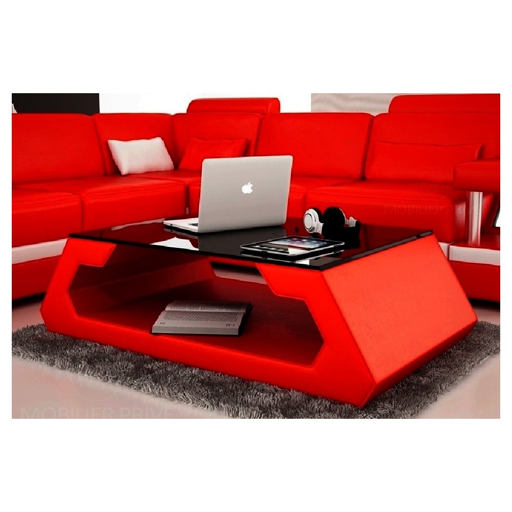 Table basse design ALMA, rouge, 140×70×45 cm Table basse design ALMA, rouge, 140×70×45 cm