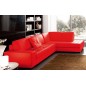 Canapé d'angle DIVANO en cuir italien vachette de qualité, rouge, angle droit, 4/5 places Canapé d'angle DIVANO en cuir italien vachette de qualité, rouge, angle droit, 4/5 places