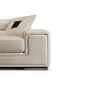 Ensemble GENEVA 3 pièces: canapé 3 places + 2 places + fauteuil en cuir luxe italien vachette, blanc