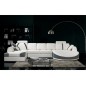Canapé d'angle en cuir italien 7/8 places OSCAR NAPLES, blanc et Gris Foncé, angle gauche Canapé d'angle en cuir italien 7/8 places OSCAR NAPLES, blanc et Gris Foncé, angle gauche