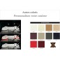 Canapé d'angle en cuir italien 7/8 places OSCAR NAPLES, couleurs personnalisées, angle droit et méridienne à gauche (vu de face)