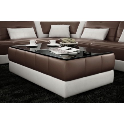 Table basse design ZEINA, marron, 120×70×42 cm