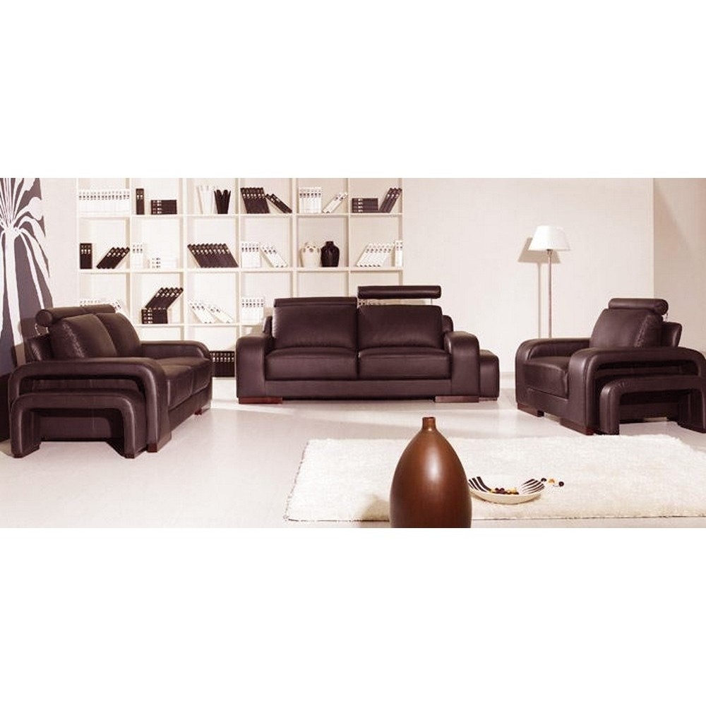 Ensemble 3 pièces: canapé 3 places + 2 places + fauteuil en cuir luxe italien vachette, PALERMO II, cuir Prestige luxe,chocolat Ensemble 3 pièces: canapé 3 places + 2 places + fauteuil en cuir luxe italien vachette, PALERMO II, cuir Prestige luxe,chocolat