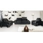 Ensemble 3 pièces: canapé 3 places + 2 places + fauteuil en cuir luxe italien vachette, PALERMO II, cuir Prestige luxe,noir Ensemble 3 pièces: canapé 3 places + 2 places + fauteuil en cuir luxe italien vachette, PALERMO II, cuir Prestige luxe,noir