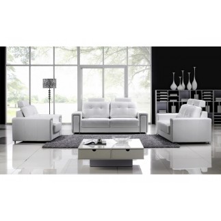 Canapé 3 places en cuir Prestige luxe haut de gamme italien MATIGNON, noir Venesetti