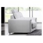 Fauteuil une place en cuir Prestige luxe haut de gamme italien MATIGNON, blanc Fauteuil une place en cuir Prestige luxe haut de gamme italien MATIGNON, blanc