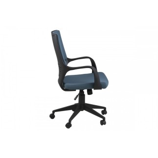 Fauteuil de bureau confortable en tissu de qualité DUBLIN, bleu