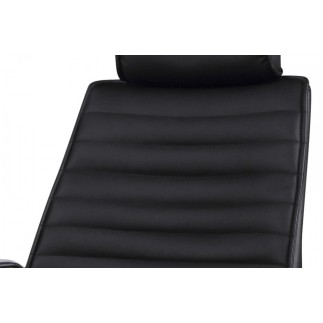 Fauteuil de bureau confortable en tissu de qualité EMXON, noir