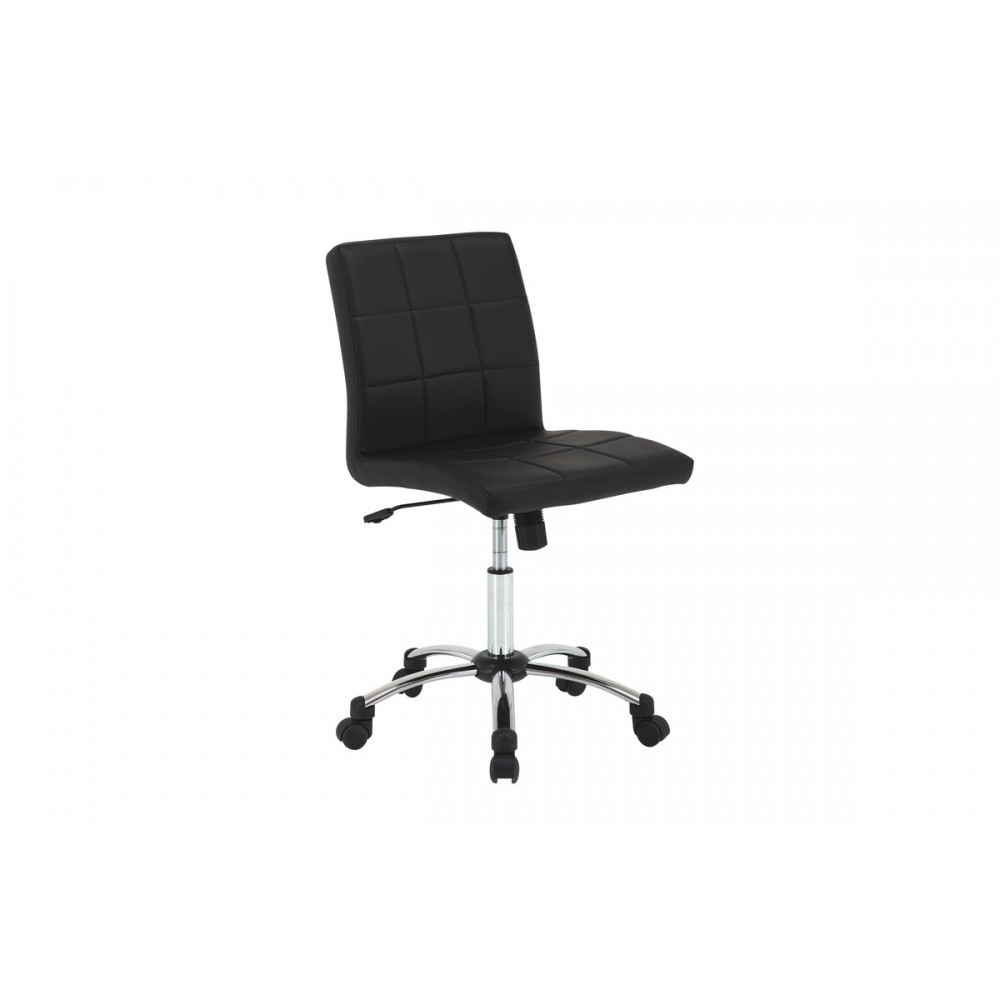 Chaise de bureau confortable en simili cuir de qualité HOUTEN, noir Chaise de bureau confortable en simili cuir de qualité HOUTEN, noir