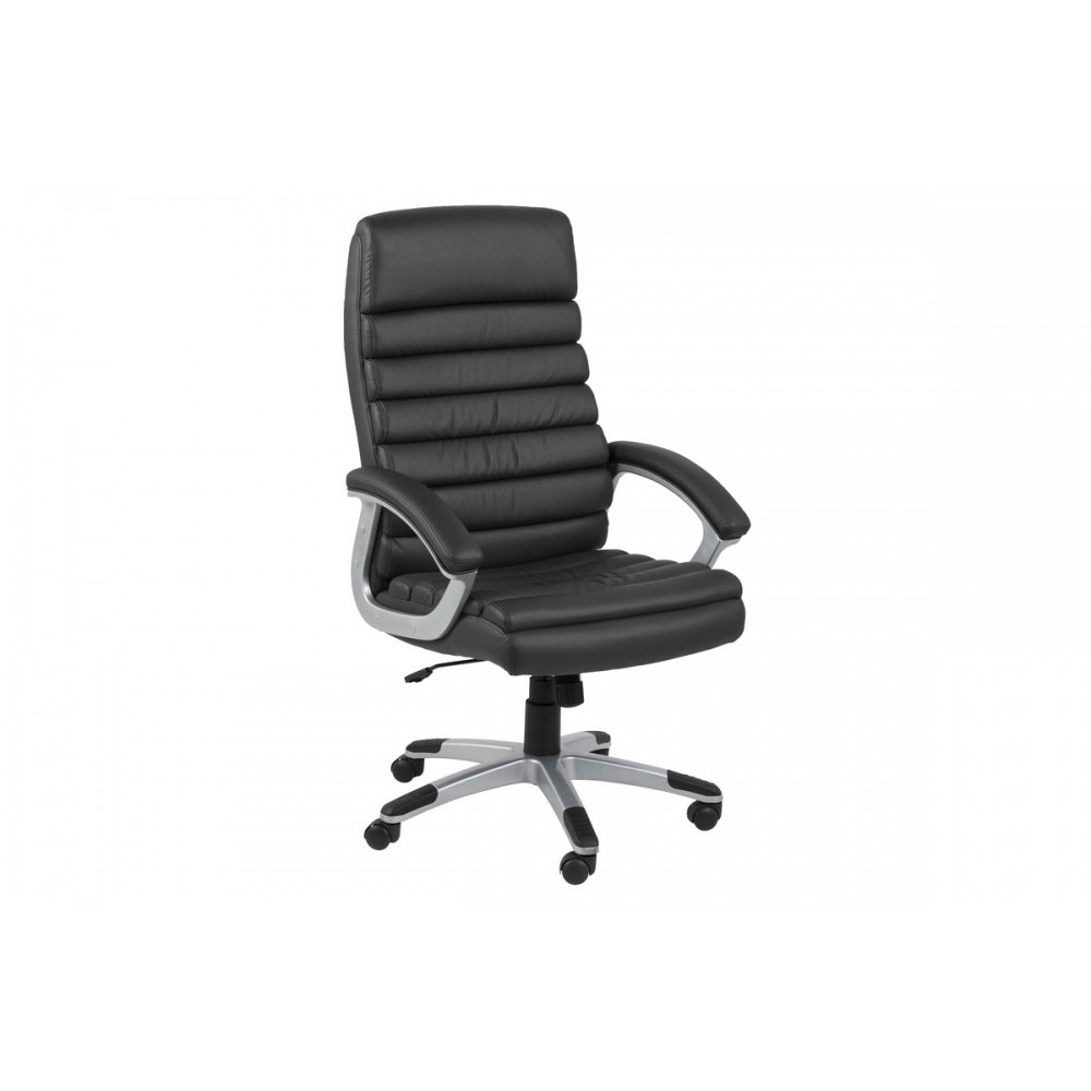 Fauteuil de bureau confortable en simili cuir de qualité LYONA, noir Fauteuil de bureau confortable en simili cuir de qualité LYONA, noir
