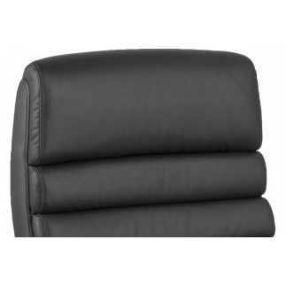 Fauteuil de bureau confortable en simili cuir de qualité LYONA, noir