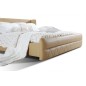Lit design en cuir italien de luxe PRIMA, beige, 160x200 Lit design en cuir italien de luxe PRIMA, beige, 160x200