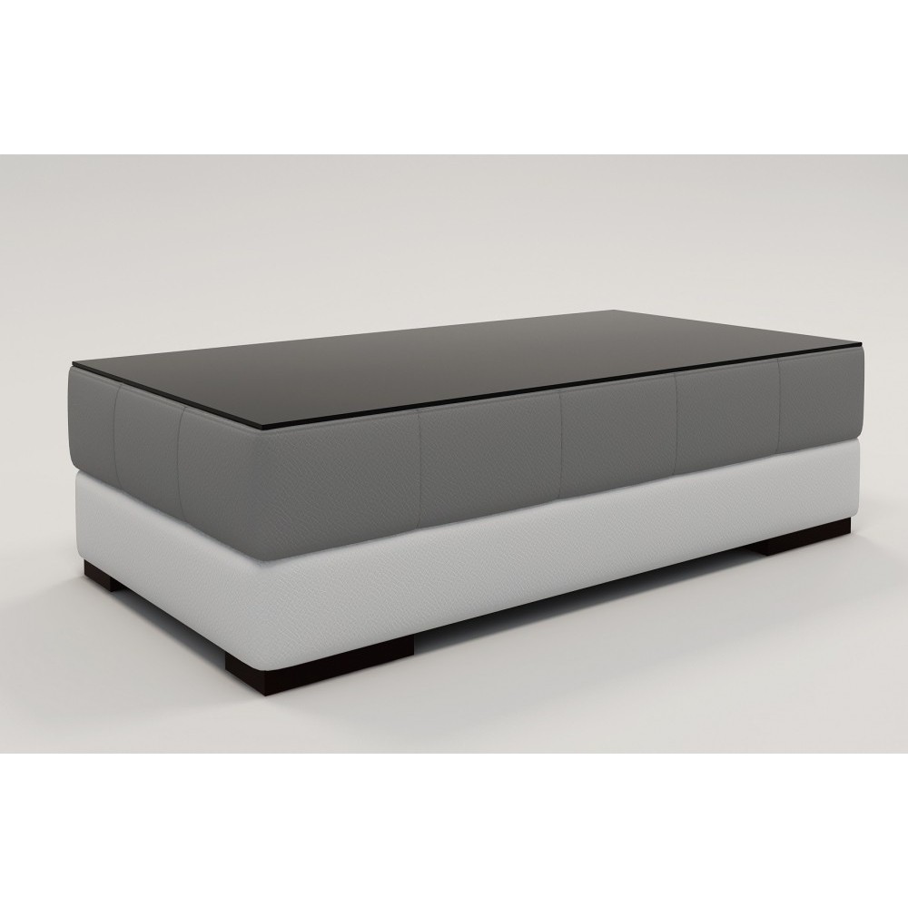 Table basse design ZEINA, gris clair et blanc, 120×70×42 cm Table basse design ZEINA, gris clair et blanc, 120×70×42 cm