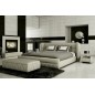 Lit design en cuir italien de luxe PRIMA, gris clair pastel, 180x200 Lit design en cuir italien de luxe PRIMA, gris clair pastel, 180x200
