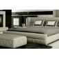Lit design en cuir italien de luxe PRIMA, gris clair pastel, 160x200 Lit design en cuir italien de luxe PRIMA, gris clair pastel, 160x200