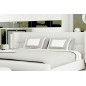 Lit design en cuir italien de luxe PRIMA, blanc, 160x200