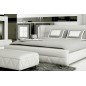 Lit design en cuir italien de luxe PRIMA, blanc, 140x190 Lit design en cuir italien de luxe PRIMA, blanc, 140x190